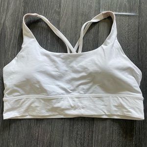 white lululemon energy bra longline size 14